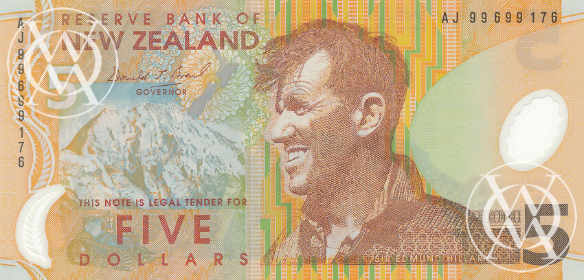 New Zealand - Pick 185 - 5 Dollars