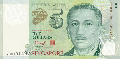 Singapore - Pick 47 - 5 Dollars - 2016 rok