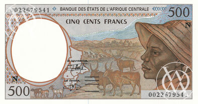 Equatorial Guinea - Pick 501Ng - 500 Francs - 2000 rok