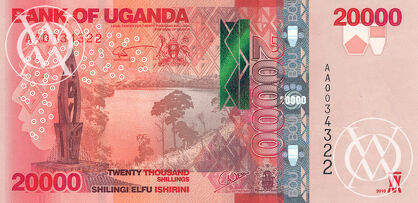 Uganda - Pick 53a - 20.000 Shillings - 2010 rok