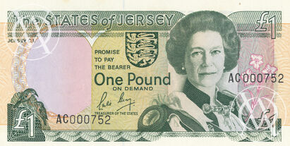Jersey - Pick 15a - 1 Pound - 1989 rok