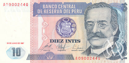 Peru - Pick 129 - 10 Intis