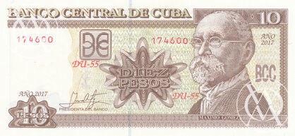 Cuba - Pick 117 - 10 Pesos - 2017 rok