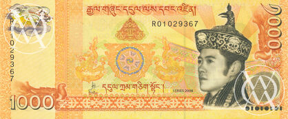 Bhutan - Pick 34a - 1.000 Ngultrum - 2008 rok
