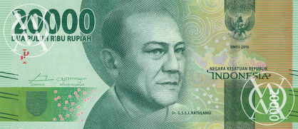 Indonesia - Pick 158 - 20.000 Rupiah - 2016 rok