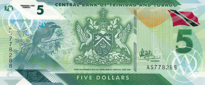 Trinidad & Tobago - Pick W61 - 5 Dollars - 2020 rok