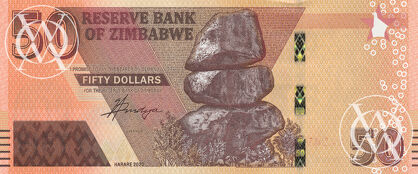 Zimbabwe - Pick nowy - 50 Dollars - 2020 rok