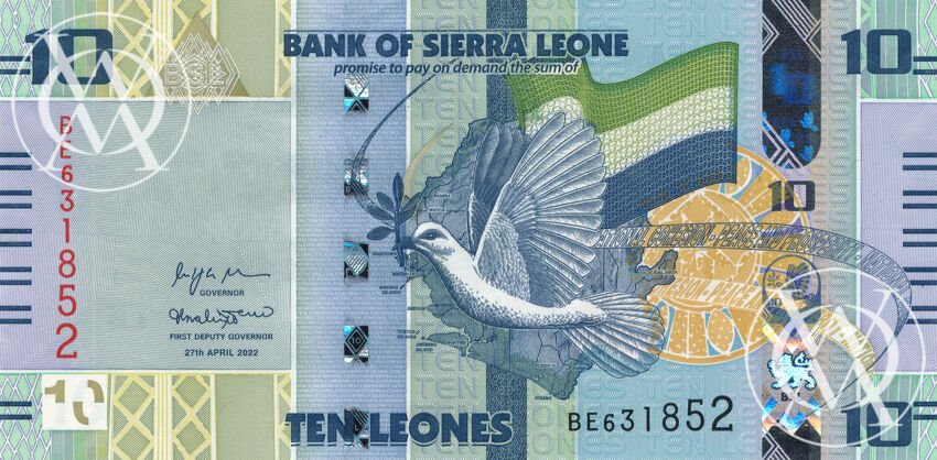 Sierra Leone - Pick W37 - 10 Leones - 2022 rok