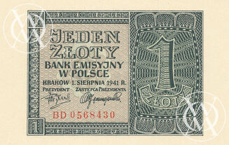 Poland - Pick 99 - 1 złoty - 1941 rok