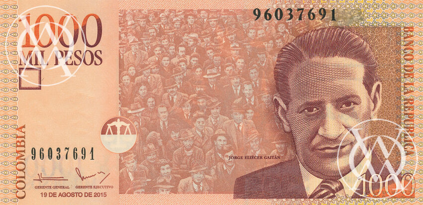 Colombia - Pick 456t - 1.000 Pesos - 2015 rok