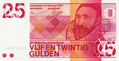 Netherlands - Pick 92a - 25 Gulden - 1971 rok