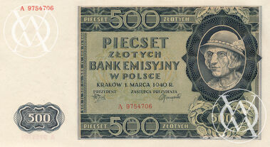 Poland - Pick 98 - 500 złotych - 1940 rok