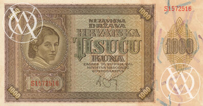 Croatia - Pick 4 - 1.000 Kuna - 1941 rok