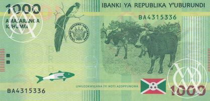 Burundi - Pick 51 - 1000 Francs - 2015 rok