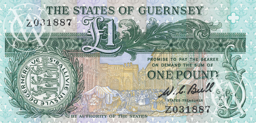 Guernsey - Pick 48a - 1 Pound - 1980/89 rok
